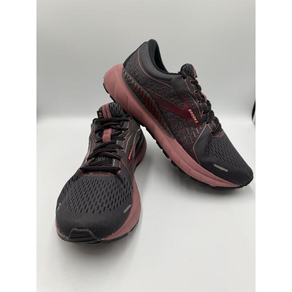 Brooks Adrenaline 21 Gray‎ Dusty Rose Pink 10 Women's Used - Picture 2 of 10